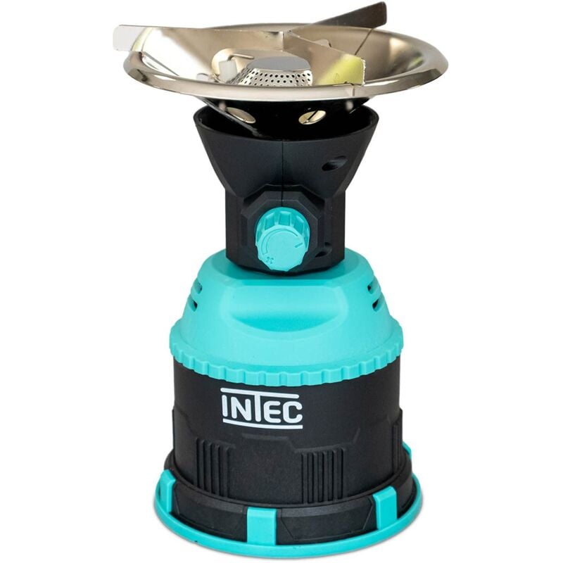 In.tec - Rechaud gaz piezo 1200W Piezo Coque abs Rechaud camping pour cartouche gaz 190g intec