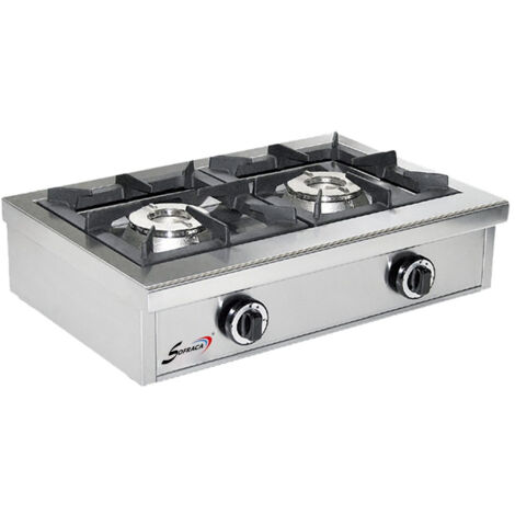Réchaud Gaz Professionnel - 2 feux - 13000 W - Sofraca