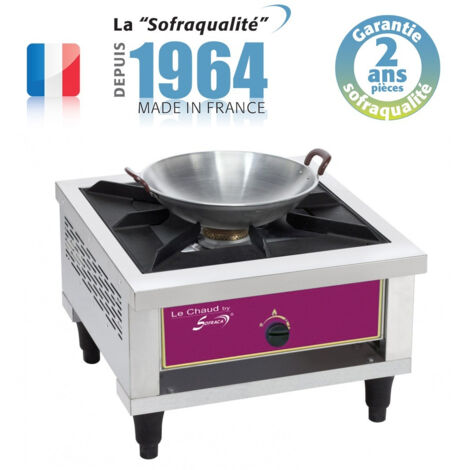 Réchaud Gaz Professionnel - Classique et Wok - 1 feu - 14000 W - Sofraca