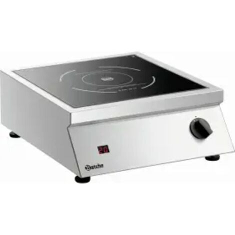 Réchaud induction inox électrique Ø 230 mm, à poser, 5000 W, 400 V - TRI