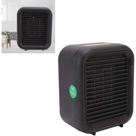 Réchauffeur d'air électrique 800W, petit chauffage en céramique noir, conception Anti-renversement, ABS, pour maison et bureau, prise ue, 220-240V