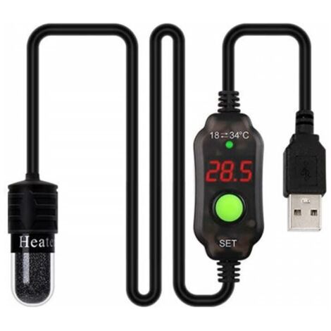 Réchauffeur D'aquarium, Mini Radiateur Submersible pour Aquarium Tige Chauffante Contrôle Précis de la Température pour Aquarium 4L