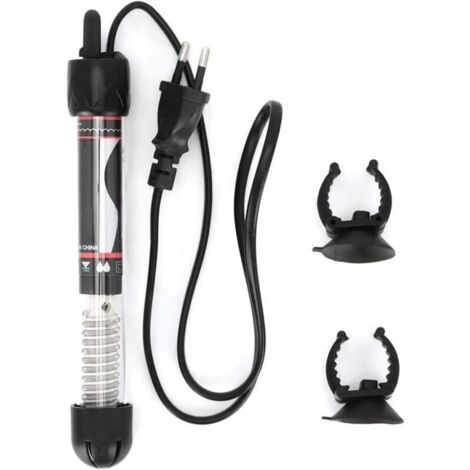 Réchauffeur d'aquarium,100W Mini Tige chauffante Submersible d'aquarium ABS Aquarium thermostatique réglable Tige de Chauffe-Eau Prise EU 220-240V(Prise UE 100W)
