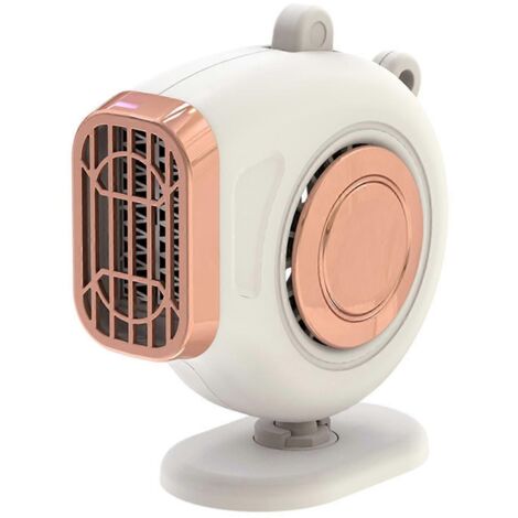 Réchauffeur de voiture portable 200W 360° rotatif, désembueur de voiture 24V blanc, chauffage électrique compact pour pare-brise, dégivreur rapide pour véhicule.