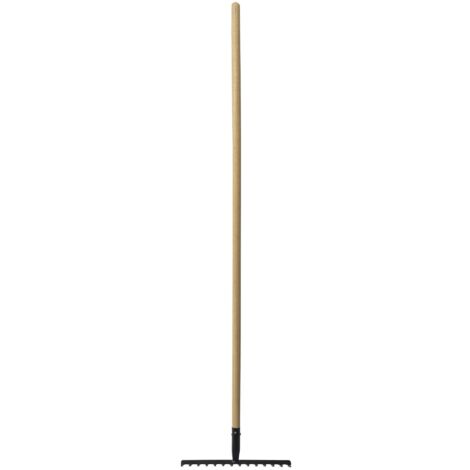 Rechen 14 Zähne Stahl-Holz 143cm