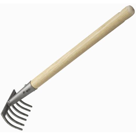 Rechen für Hochbeete Gartenrechen Handrechen 45cm Rechenbesen
