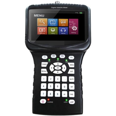 Recherche de satellites Détecteur de Satellite DVB-S2 portable SF 620S avec analyseur de spectre de prise en charge LCD 4.3 pouces CS PowerVu caméra de vidéosurveillance Opération simple et rapide