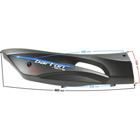 Rechte Türschwellenabdeckung schwarz und blau Falcon 50 Falcon 125 2