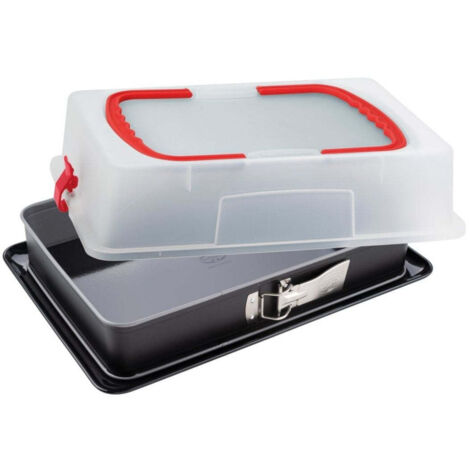 Rechteck-Springform Back-Idee 38x25cm mit Haube