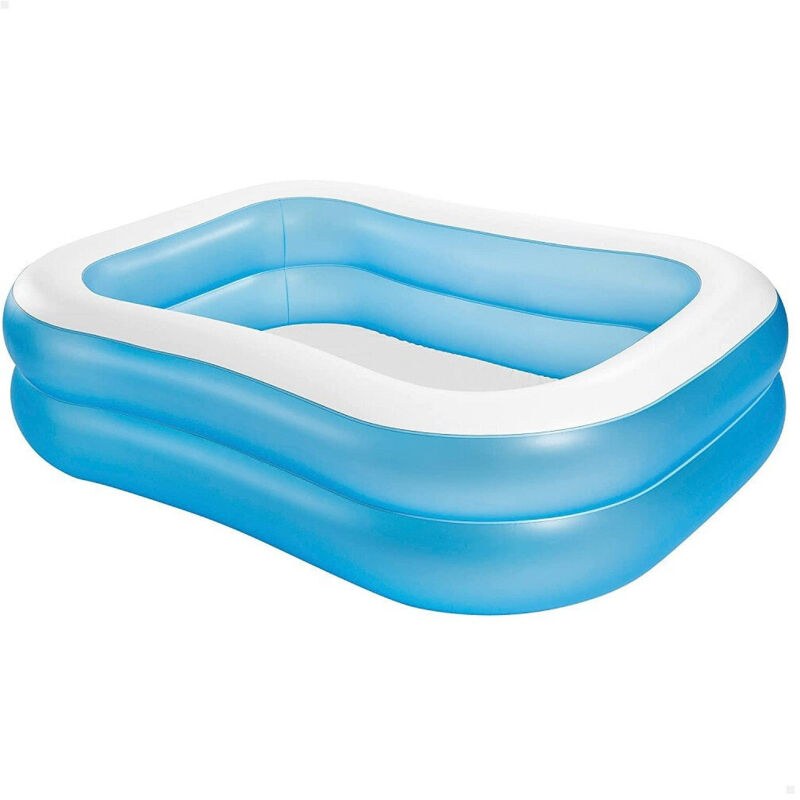 Trade Shop - Piscina Rettangolare Gonfiabile Family 2 Anelli 203X152X48 Cm 540Lt Estate 57180 -
