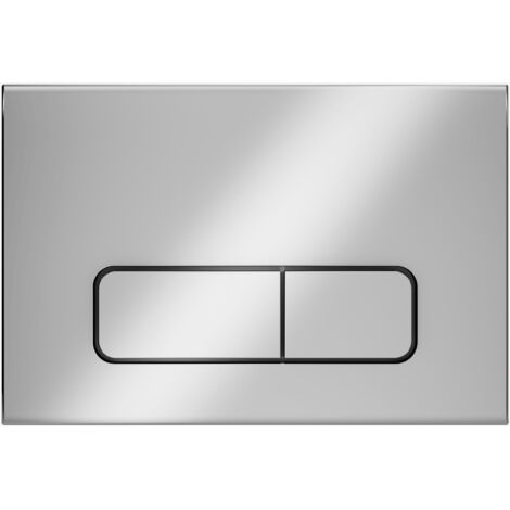 Rechteckige Betätigungsplatte passend zu Geberit Vorwandgestell - Verchromt