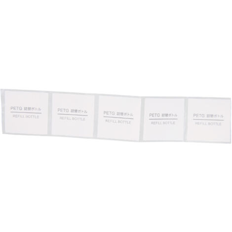 Rechteckige Klebeetiketten für nachfüllbare Kosmetik-Reiseflaschen – 5er-Pack, 32 x 32 mm
