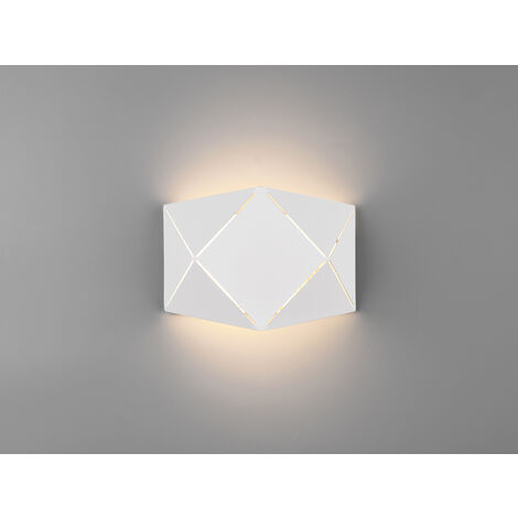 Rechteckige LED-Wandleuchte Zandor Weiß L18 cm Trio Lighting