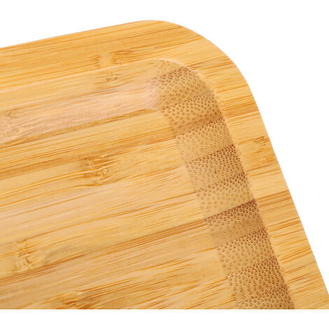 Rechteckige Servierschale aus Bambus [Vorspeisen/Obst] 30 x 20 cm, 2 cm dickes Bambustablett, Natura Eco Küchenaccessoire