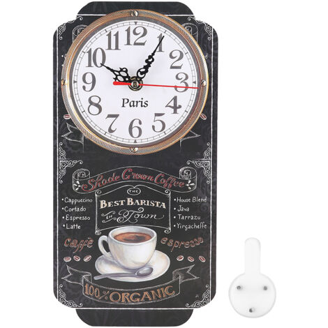 Rechteckige Wanduhr im eleganten Stil, stilvolle Hngeuhr für Wohnzimmer, Bar, Ornament