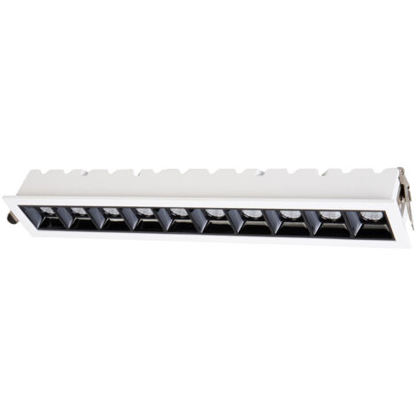 Rechteckige weiße LED-Einbauleuchte 20W warme Farbe SOLAR Light Prestige