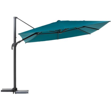 Rechteckiger Ampelschirm MELHIA Entenblau - 4 x 3 m - Aluminium - Stahl - Polyester