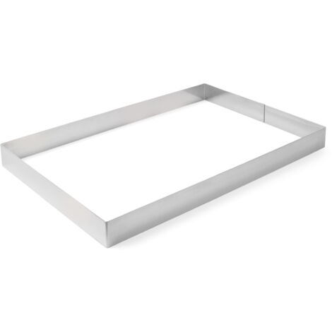 Rechteckiger Backrand aus Edelstahl 585x385x60mm Hendi 512425