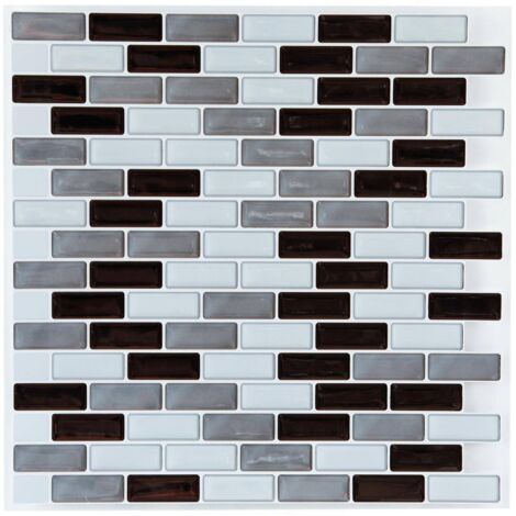 Rechteckiger Fliesenaufkleber D25x25cm aus PVC - Grau
