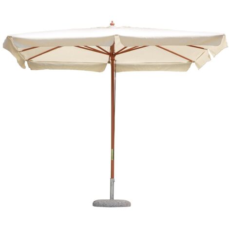 Rechteckiger Gartenschirm 3x2 mit Holzmittelmast Solava