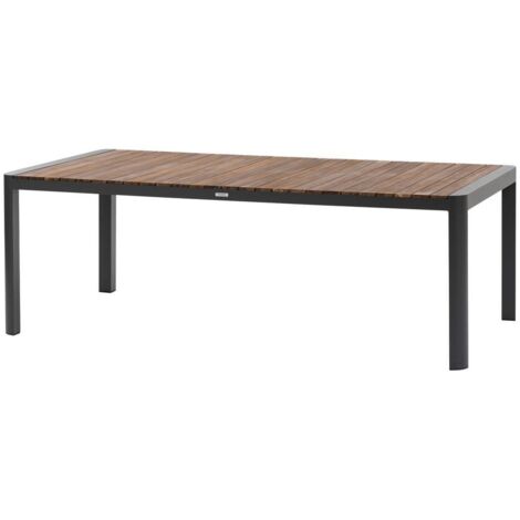 Rechteckiger Gartentisch Paradize Walnuss &amp Graphit 10 Plätze aus Aluminium - Hespéride