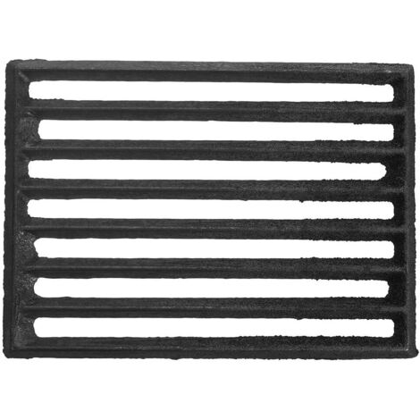 Rechteckiger Grillrost aus Gusseisen, 23,5 x 17,5 cm, 0,9 cm dick, aus Metall, für Holzfeuerung geeignet, ideal für Camping