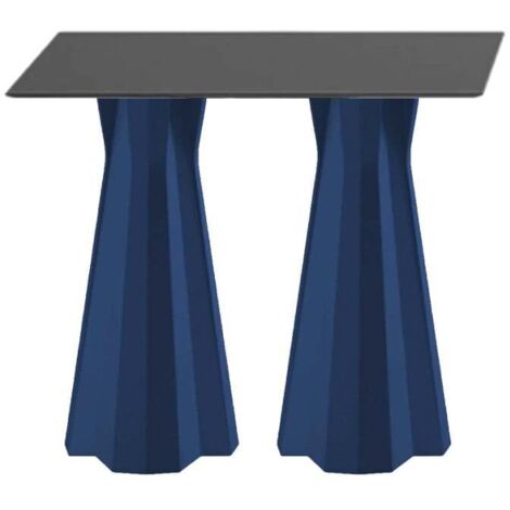Rechteckiger Hochtisch 100cm für Hocker modernes Design Frozen T2-H - Blau