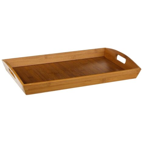Rechteckiges eckiges tablett 44x29cm bambus - 5five
