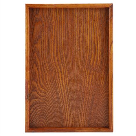 Rechteckiges Holztablett zum Servieren von Tee und Gebäck – 35 x 24 cm