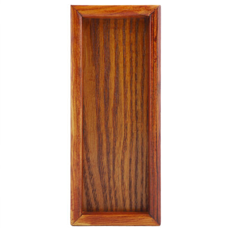 Rechteckiges Serviertablett aus Holz für Tee, Snacks und zur Aufbewahrung - ideal für Hotels oder Privathaushalte (20 x 8 cm)