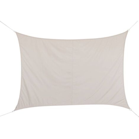 Rechteckiges Sonnensegel Curacao Weizen 3 x 2m aus Polyester - Hespéride