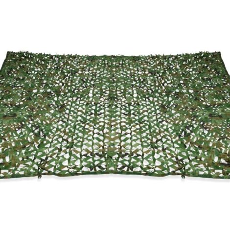 Rechteckiges Sonnensegel mit Camouflage-Design, 3x4 m, grünes Netz