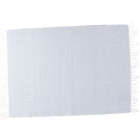 Rechteckiges Tischset 35x50 cm aus hellblauer, recycelter Baumwolle Basic Line