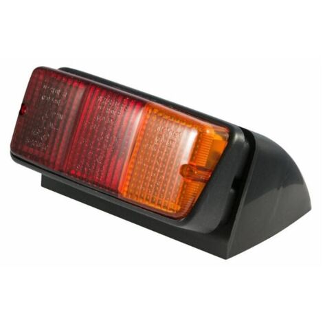 Rechtes Rücklicht 3 Funktionen 162x70 mm geneigter Sockel