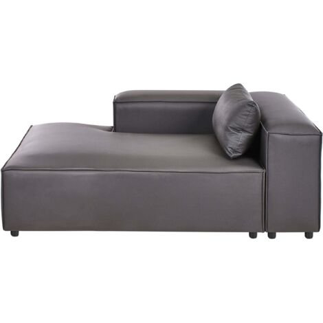Rechtsseitige Chaiselongue BRANDE Stoff Schwarz