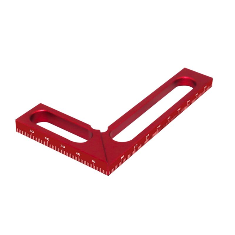 Image of Tlily - Rechtwinkliges Lineal für die Holzbearbeitung, Zimmermannswinkel, Messlineal, 100 mm