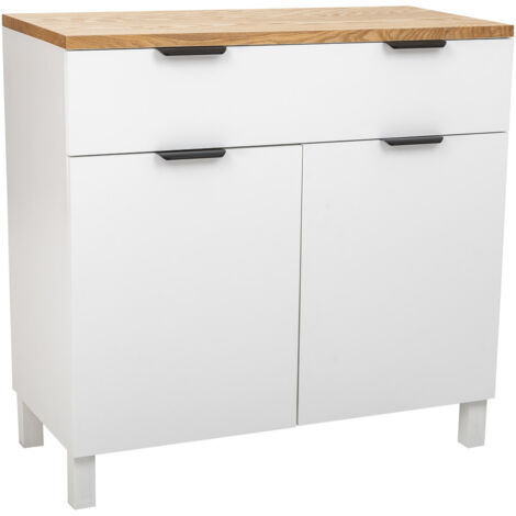 Recibidor de madera 2 cajones y 2 puertas 82x39,5x80h cm