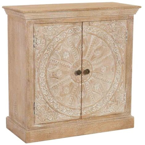 Recibidor de Madera artesanal 2 puertas 90x40x90h cm