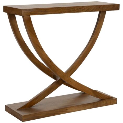 Recibidor de Madera artesanal marrón 90x30x84h cm