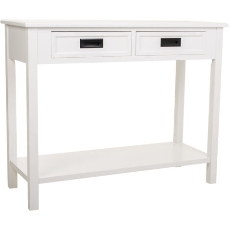 Recibidor de madera blanco 100x40x80