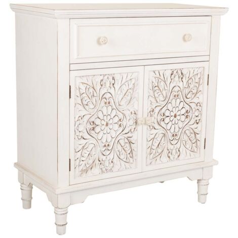 Recibidor de madera blanco 73x36.5x78