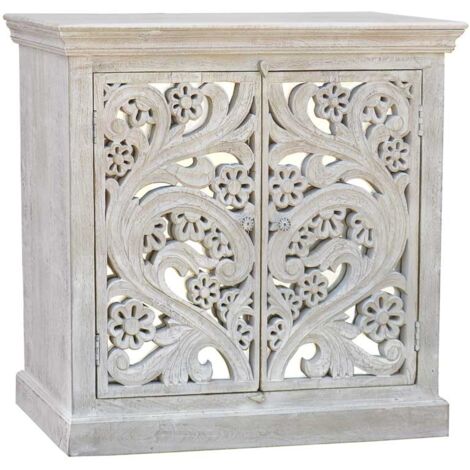 Recibidor de madera blanco 97x40x93