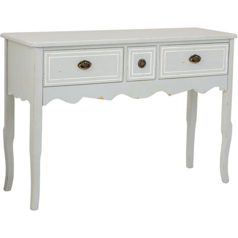 Recibidor de madera con 3 cajones 120x40x82,5h cm