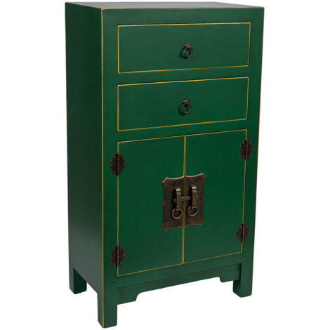 Recibidor de madera de 2 cajones y 2 puertas 45x26x81