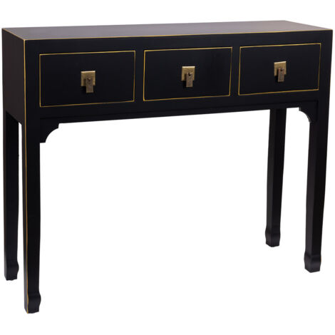 Recibidor de madera de 3 cajones    95x26x78
