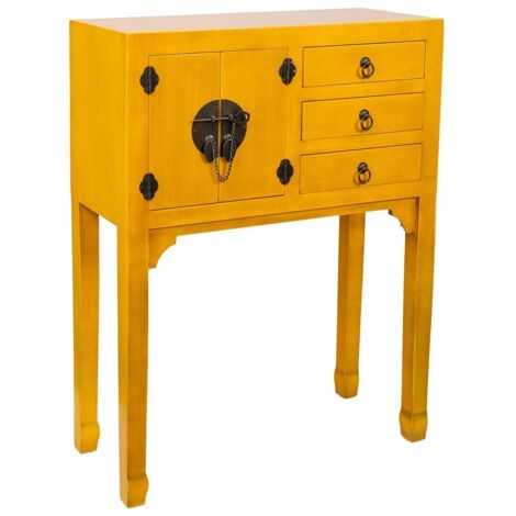 Recibidor de madera de 3 cajones y 2 puertas 63x26x83