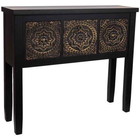 Recibidor de madera de 3 cajones y 4 puertas 95x26x80