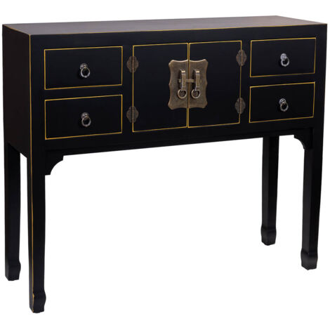 Recibidor de madera de 4 cajones y 2 puertas 95x26x78