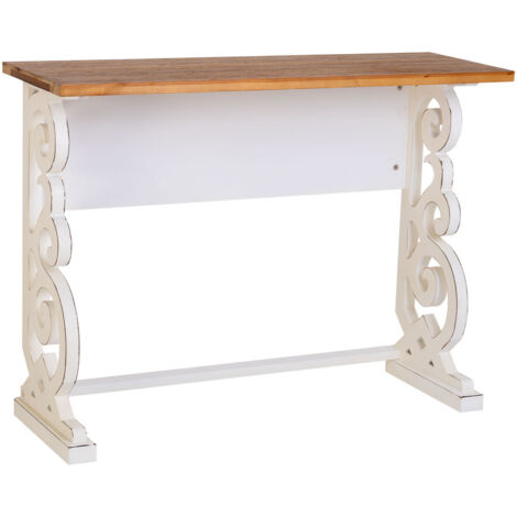Recibidor de madera lacado 106x36x79h cm - Blanco