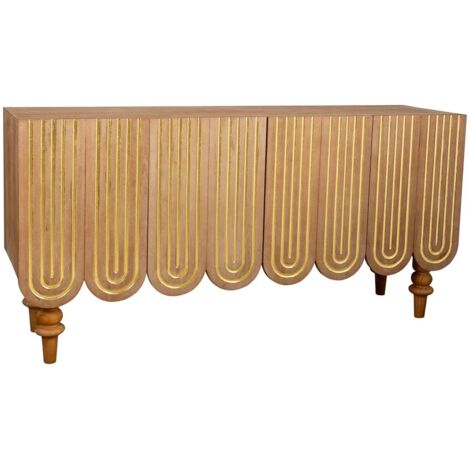 Recibidor de madera marrón 160x42x81